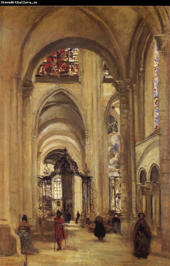 Corot Camille Interior of the Cathedral of sens